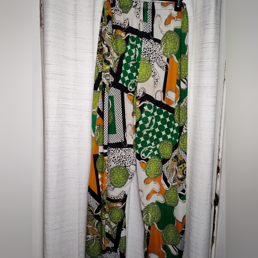 Colorful Geometric Print Pants